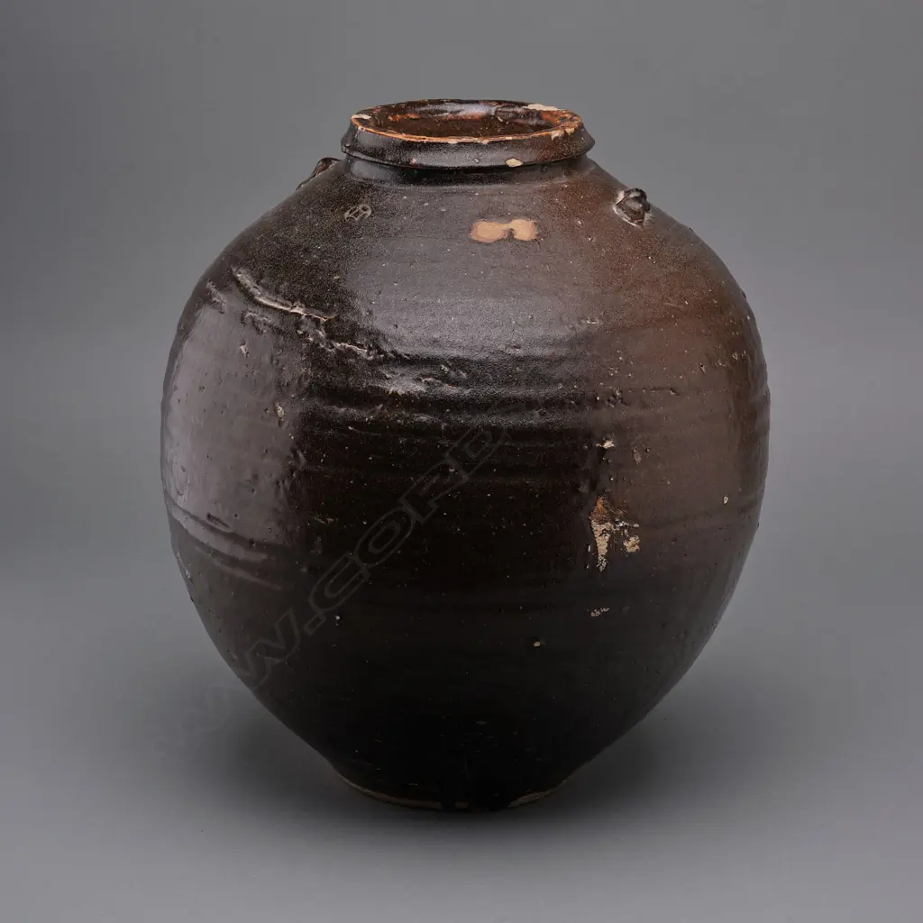 A Japanese Shigaraki stoneware tea leaf jar (chatsubo), Image 1++